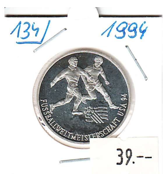 Nr. 134 Fußballmeisterschaft USA 1994 Casinos Austria Silber Casino Jeton 100 Schilling