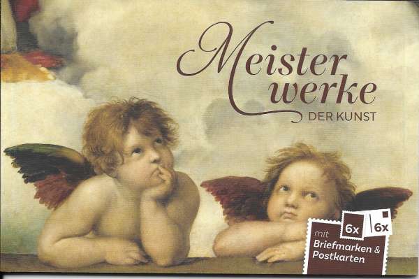 Meisterwerke der Kunst Postkartenheft mit 6 Marken