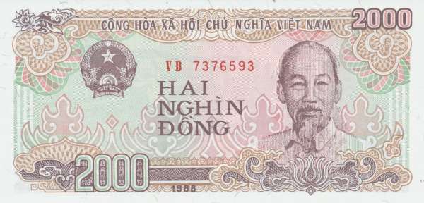 Vietnam - 2000 Dong 1988 UNC - Pick Nr.107