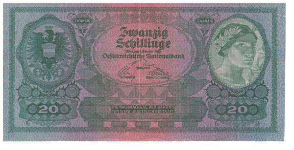 20 Schilling 2 Jänner 1925 Ank.Nr.213 Pick 89 Nr.1023 837988
