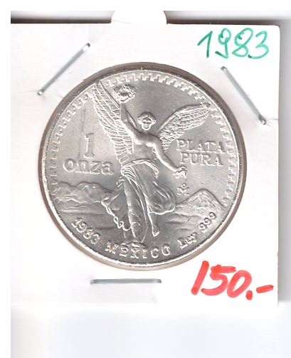 Mexiko 1983 Libertad Silbermünze 1 oz Onza Plata Pura 999