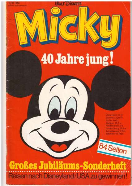 Micky Maus Nr. 40 Jahre Micky / 1970 Jubiläums Sonderheft