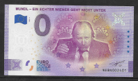 ANK.Nr.50 Mundl Ein echter Wiener geht nicht unter  Unc 0 Euro Schein 2021-1 ANK.Nr.50 Mundl Ein echter Wiener geht nicht unter  Unc 0 Euro Schein 2021-1