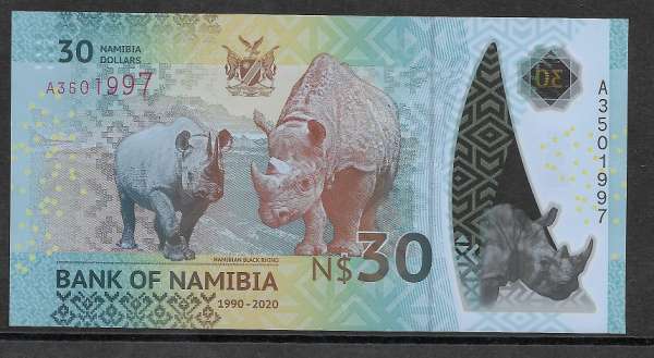Namibia – 30 Namibia Dollars 2020 UNC Pick
