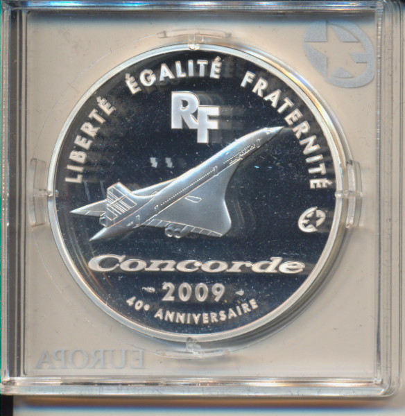 10 Euro 2009 FRANKREICH Concorde Sternserie Silber PP Europa