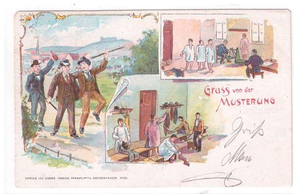 Gruss von der Musterung ca.1908