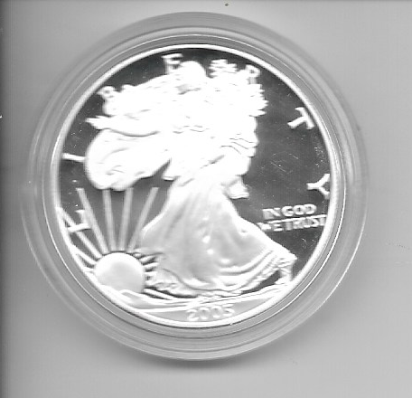 1 Dollar 2005 W Silber Eagle Unze PP