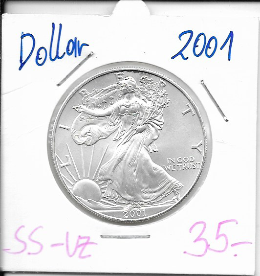 1 Dollar 2001 Silber Eagle Unze