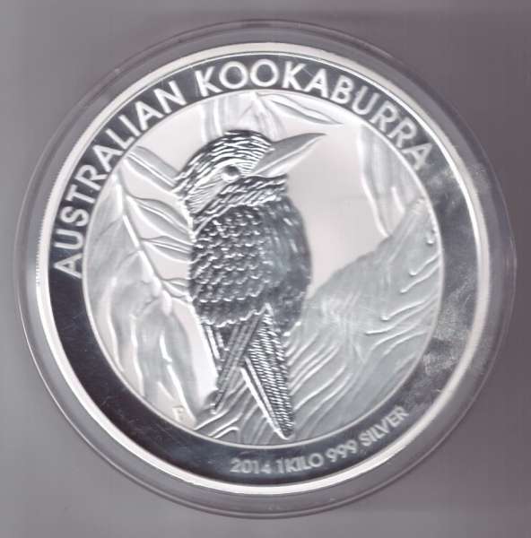 Kookaburra Australien 30 Dollars 2014 1 Kilo Silber
