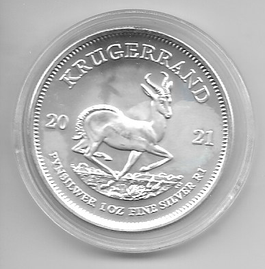 Krügerrand 2021 Südafrika 1 Rand Silbermünze 1 Oz Silber Bullion Anlagemünze