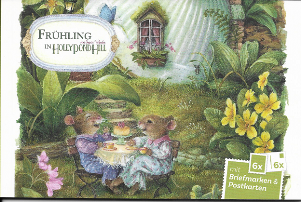 Frühling in Hollypondhill Briefmarken & Postkarten Heft mit 6 Marken