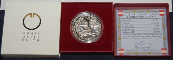 20 Euro 2003 Die Nachkriegszeit PP Silber ANK Nr.4