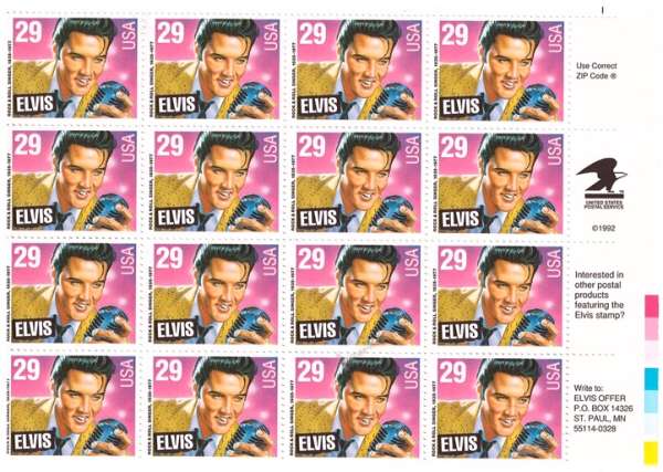 Elvis Presley 29 Cent Usa Stamps
