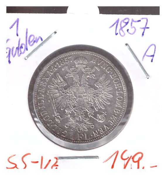 1 Gulden Fl 1857 A Silber Franz Joseph