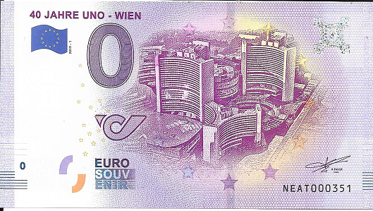 ANK.Nr.27 40 Jahre UNO – Wien 0 Euro Schein 2019-1
