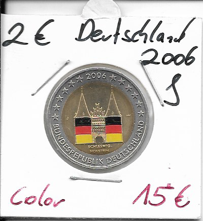 2 Euro Deutschland 06 Holstentor J Coloriert 2 Euro Coloriert 2 Eurosondermunzen Marken Munzen Mayer Eiamaya