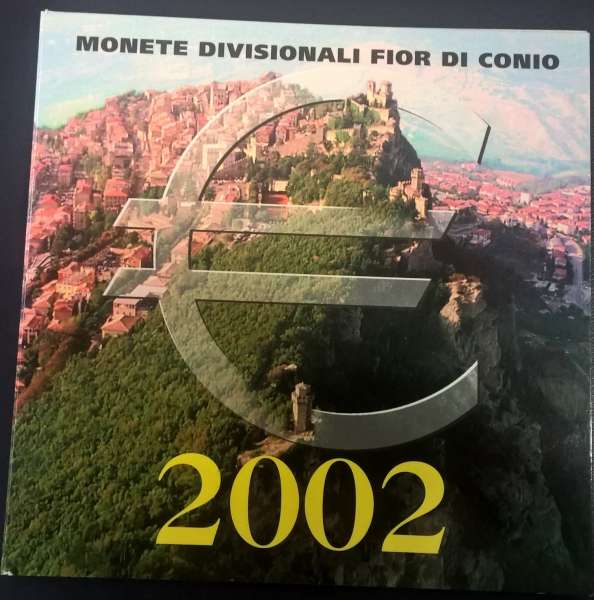 San Marino 2002 KMS Coinset Kursmünzensatz Blister
