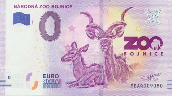 Slowakei Narodna Zoo Bojnice Unc 0 Euro Schein 2019-2