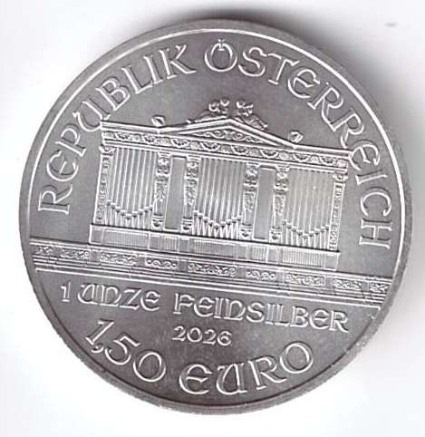 2026 Wiener Philharmoniker 1 Unze Feinsilber (999)