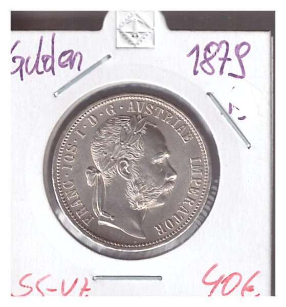 1 Gulden Fl 1879 Silber Franz Joseph I