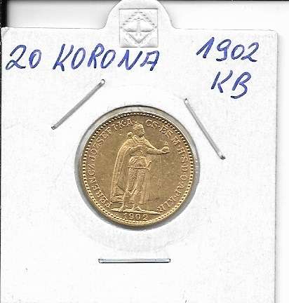 20 Korona 1902 KB Franz Joseph I Gold