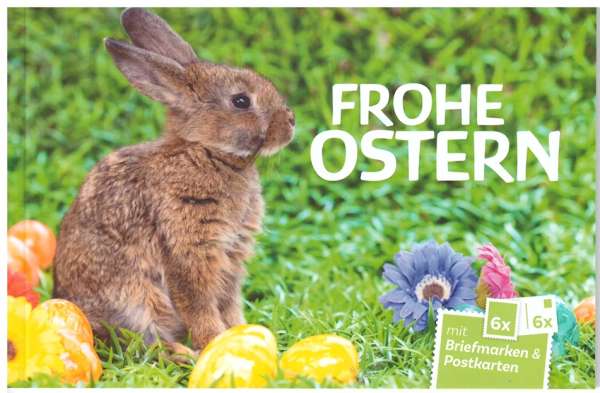 Frohe Ostern Briefmarken & Postkarten Heft mit 6 Marken