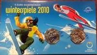 5 Euro 2010 Silber Ag Winterspiele Blister ANK Nr. 16b + 17b 5 Euro 2010 Silber Ag Winterspiele Blister ANK Nr. 16b + 17b