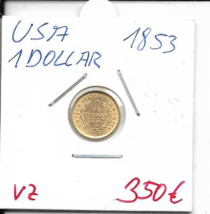 1 Dollar 1853 USA Gold