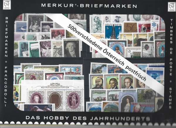 500 Postfrische verschiedene Österreich Briefmarkenpaket