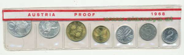 1968 Jahressatz Kursmünzensatz KMS Mintset