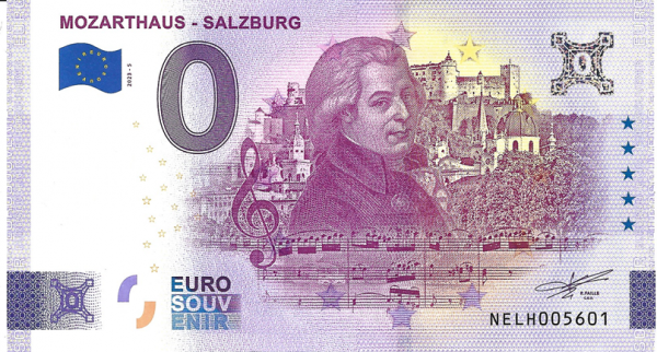 ANK.Nr.79 Mozarthaus Salzburg 0 Euro Schein 2023-5
