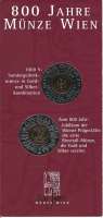 800 Jahre Münze Wien 1000 Schilling Gold 1994 -  nur Flyer Folder Hypo NÖ-Bank 800 Jahre Münze Wien 1000 Schilling Gold 1994 -  nur Flyer Folder Hypo NÖ-Bank