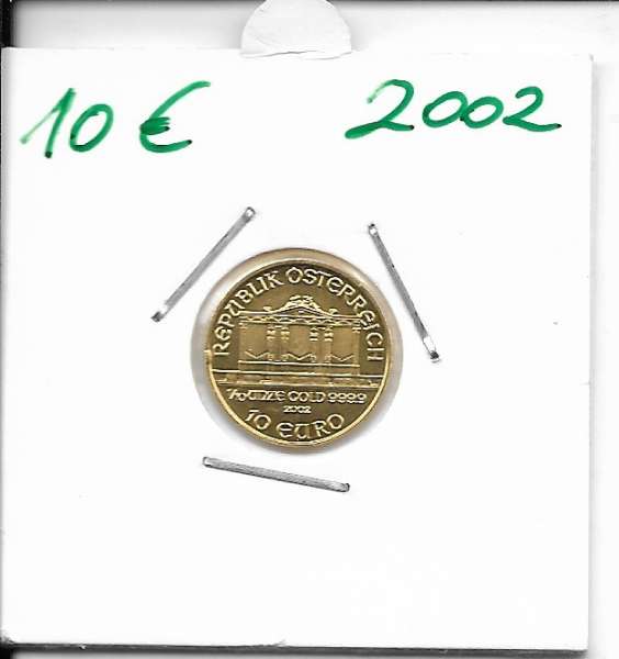2002 Philharmoniker 1/10 Unze 10 € Euro 3,11 Gramm