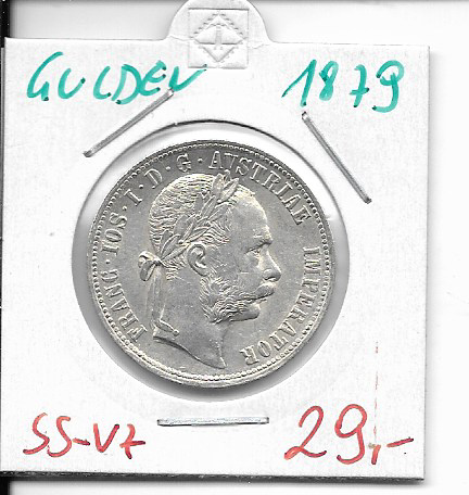 1 Gulden Fl 1879 Silber Franz Joseph I