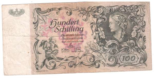 100 Schilling 1949 Wien Donau 1138/63436 ANK 263