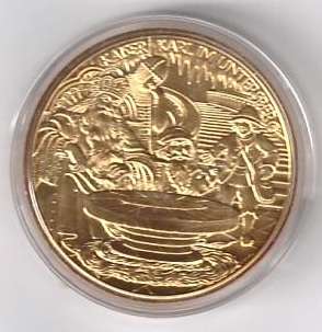 10 Euro 2010 Karl der Grosse im Untersberg ANK Nr. 18 Vergoldet Silber