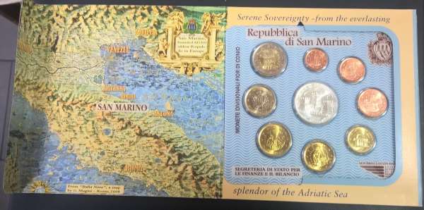 San Marino 2005 KMS Coinset Münzset Kursmünzensatz Blister
