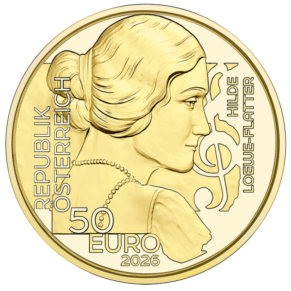 2025 - 50-Euro-Goldmünze Hilde Loewe-Flatter, Musikerin PP