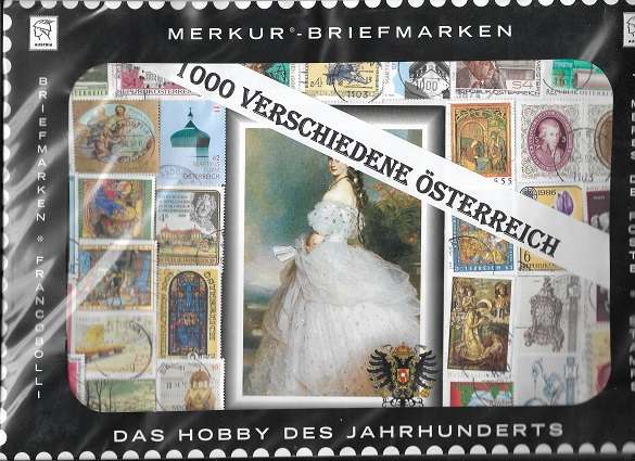1000 verschiedene Österreich Briefmarkenpaket