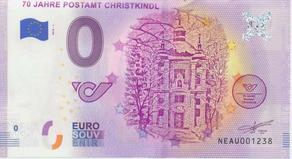 ANK.Nr.31 70 Jahre Postamt Christkindl 0 Euro Schein 2019-1