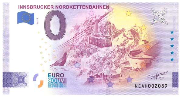 ANK.Nr.106 Innsbrucker Nordkettenbahnen 0 Euro Schein 2025-3
