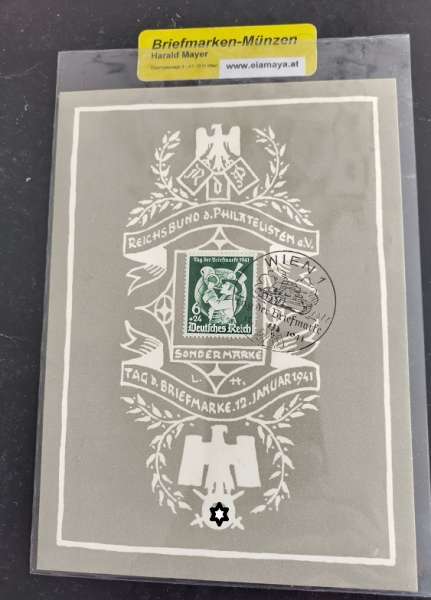 Tag der Briefmarke 1941 Reichsbund der Philatelisten a.V. Wien 1