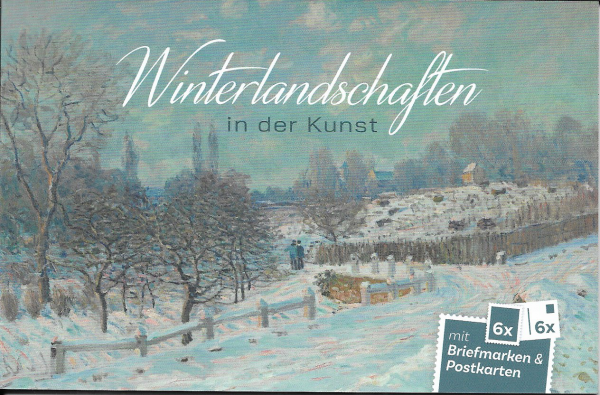 Winterlandschaften in der Kunst Briefmarken & Postkarten Heft mit 6 Marken
