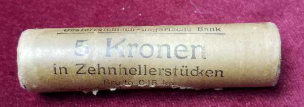 10 Filler & Heller Rolle zu 5 Kronen Österr.- Ungar. Bank