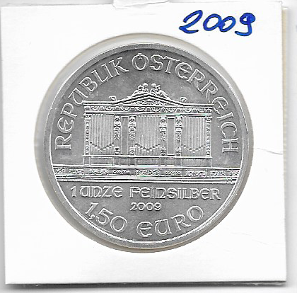 2009 Wiener Philharmoniker 1 Unze Feinsilber (999)