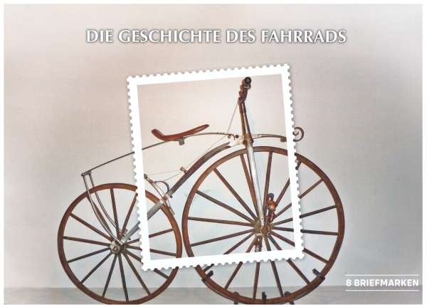 Die Geschichte des Fahrrads 8 Briefmarken ME 8