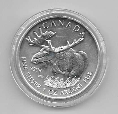 5 Dollars 2012 Elch 1 Unze Silber Oz Canada Kanada