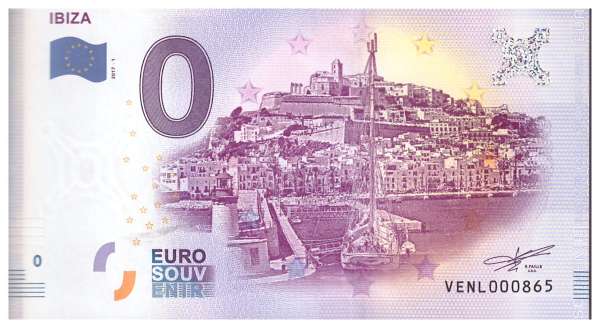Spanien IBIZA - Unc 0 Euro Schein 2017-1