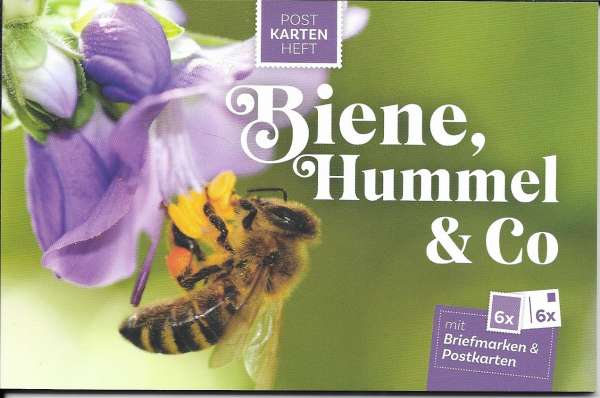 Biene,Hummel & Co Postkartenheft mit 6 Marken