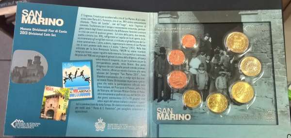San Marino 2012 KMS Coinset Münzset Kursmünzensatz Blister